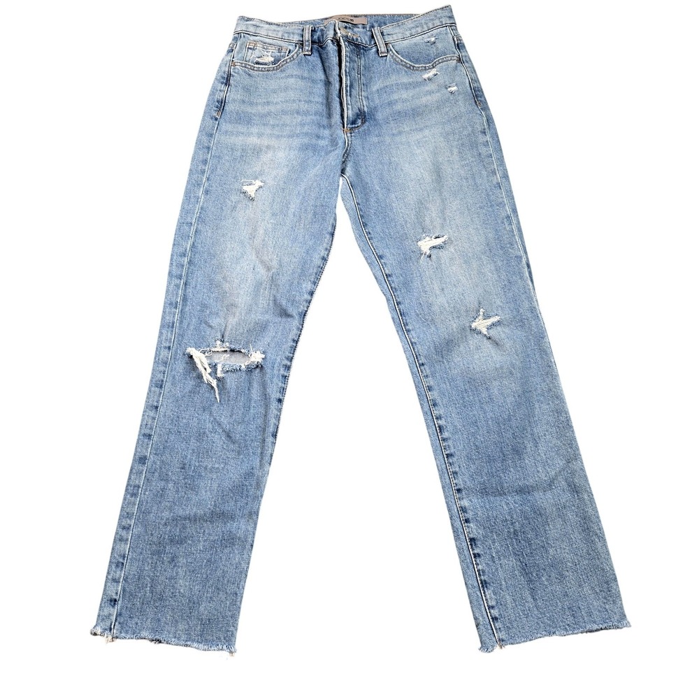Joe's Jeans The OG Straight Jeans Womens 27 Light Wash High Rise Distressed